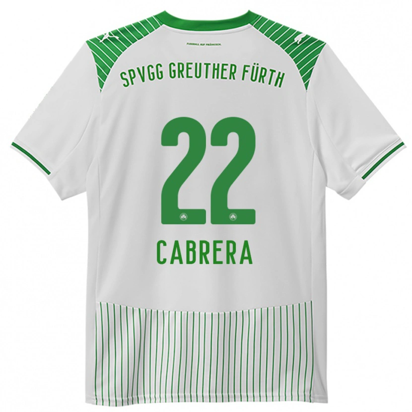 Danxen Barn Juan Cabrera #22 Vit Grön Hemmatröja Matchtröjor 2025/26 Tröjor T-Tröja