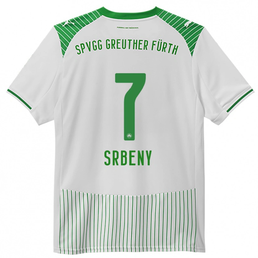 Danxen Barn Dennis Srbeny #7 Vit Grön Hemmatröja Matchtröjor 2025/26 Tröjor T-Tröja