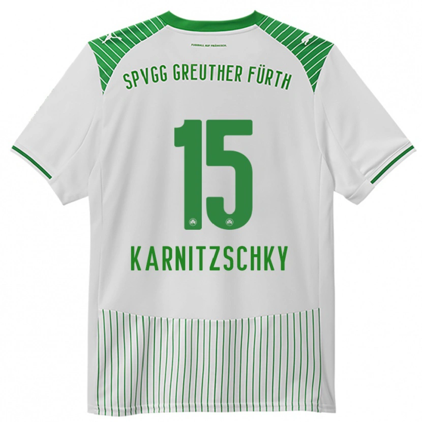 Danxen Barn Nick Karnitzschky #15 Vit Grön Hemmatröja Matchtröjor 2025/26 Tröjor T-Tröja