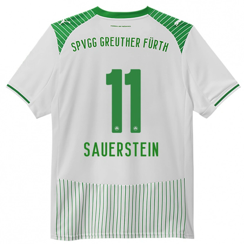 Danxen Barn Toni Sauerstein #11 Vit Grön Hemmatröja Matchtröjor 2025/26 Tröjor T-Tröja
