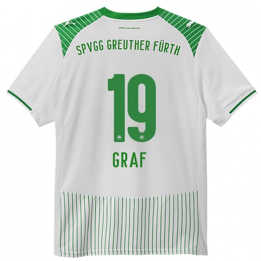Danxen Barn Fabian Graf #19 Vit Grön Hemmatröja Matchtröjor 2025/26 Tröjor T-Tröja