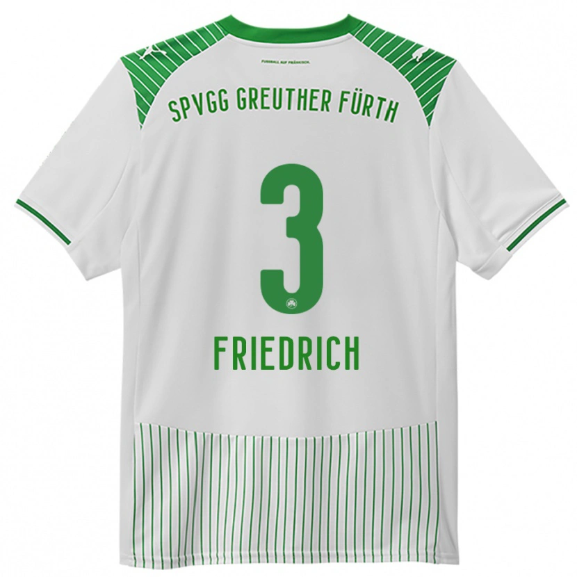 Danxen Barn Niklas Friedrich #3 Vit Grön Hemmatröja Matchtröjor 2025/26 Tröjor T-Tröja