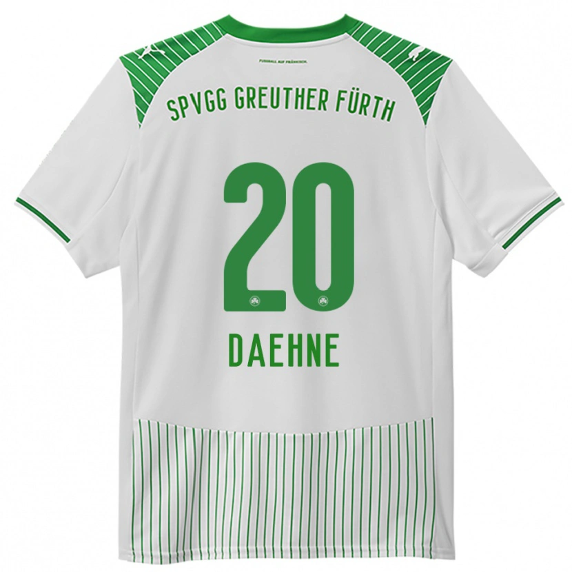 Danxen Barn Luis Daehne #20 Vit Grön Hemmatröja Matchtröjor 2025/26 Tröjor T-Tröja