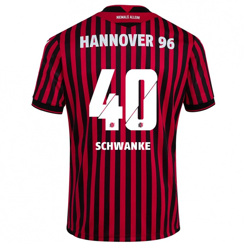 Danxen Barn Jonas Schwanke #40 Röd Svart Hemmatröja Matchtröjor 2025/26 Tröjor T-Tröja