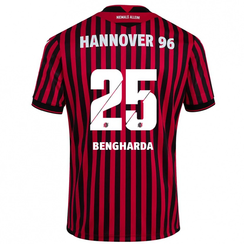 Danxen Barn Bilal Bengharda #25 Röd Svart Hemmatröja Matchtröjor 2025/26 Tröjor T-Tröja