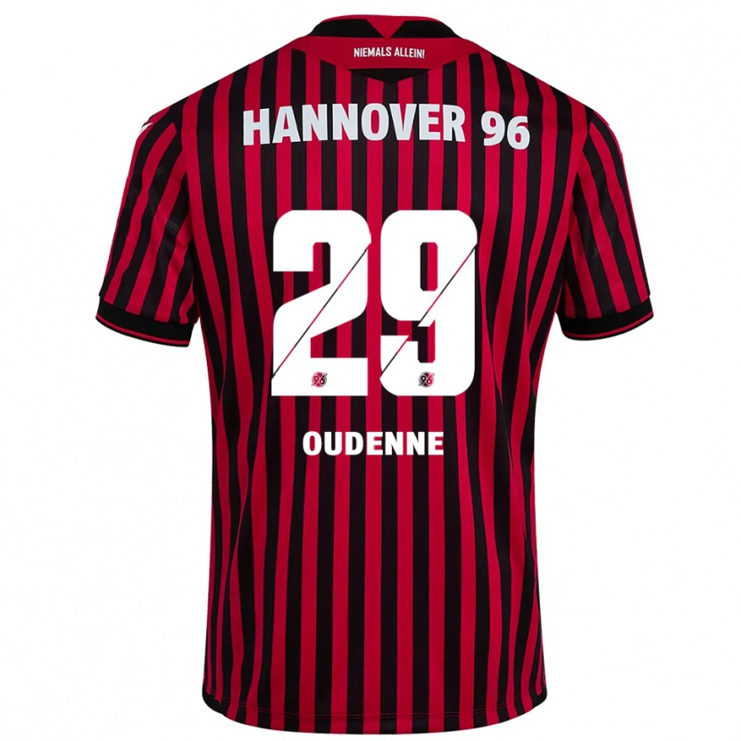 Danxen Barn Kolja Oudenne #29 Röd Svart Hemmatröja Matchtröjor 2025/26 Tröjor T-Tröja