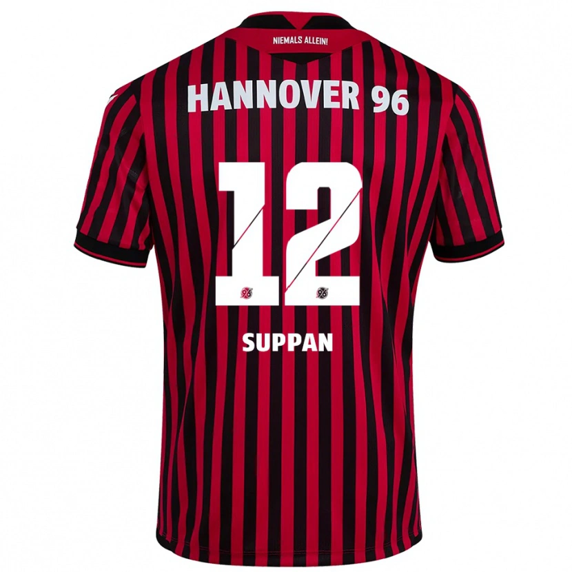 Danxen Barn Jannik Suppan #12 Röd Svart Hemmatröja Matchtröjor 2025/26 Tröjor T-Tröja