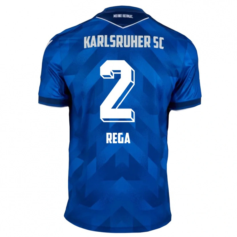 Danxen Barn Luca Rega #2 Blå Vit Hemmatröja Matchtröjor 2025/26 Tröjor T-Tröja