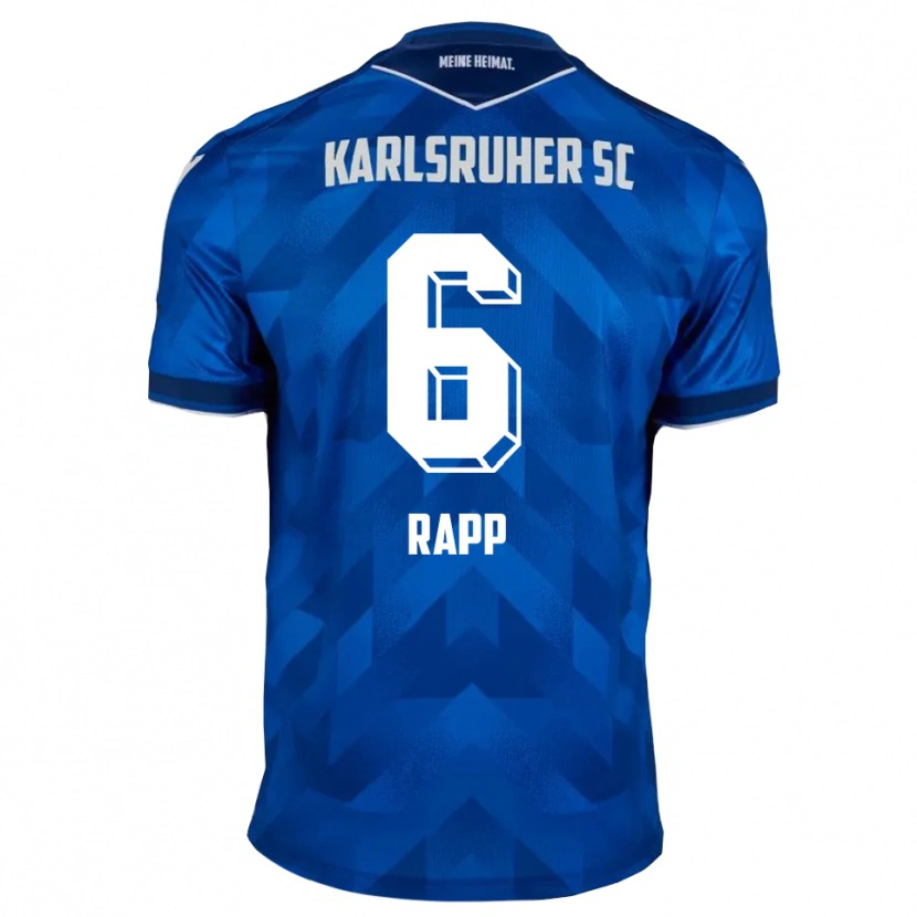 Danxen Barn Nicolai Rapp #6 Blå Vit Hemmatröja Matchtröjor 2025/26 Tröjor T-Tröja