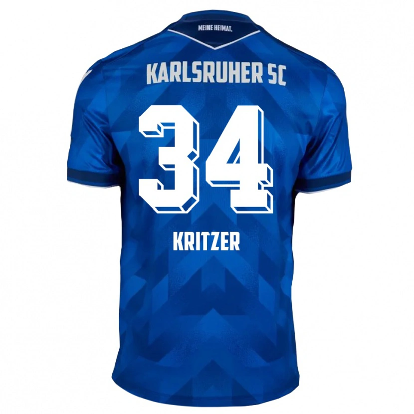 Danxen Barn Mateo Kritzer #34 Blå Vit Hemmatröja Matchtröjor 2025/26 Tröjor T-Tröja