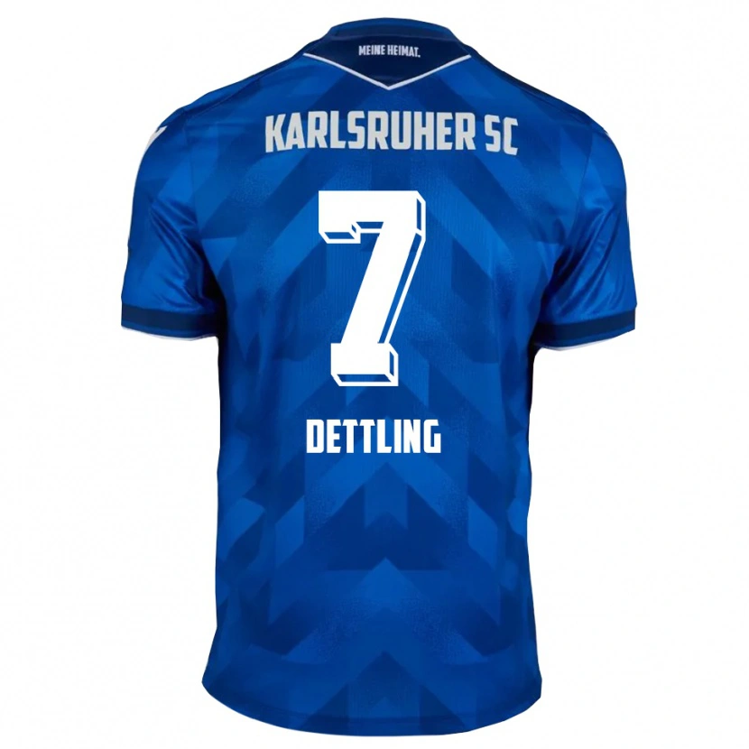 Danxen Barn Luis Dettling #7 Blå Vit Hemmatröja Matchtröjor 2025/26 Tröjor T-Tröja