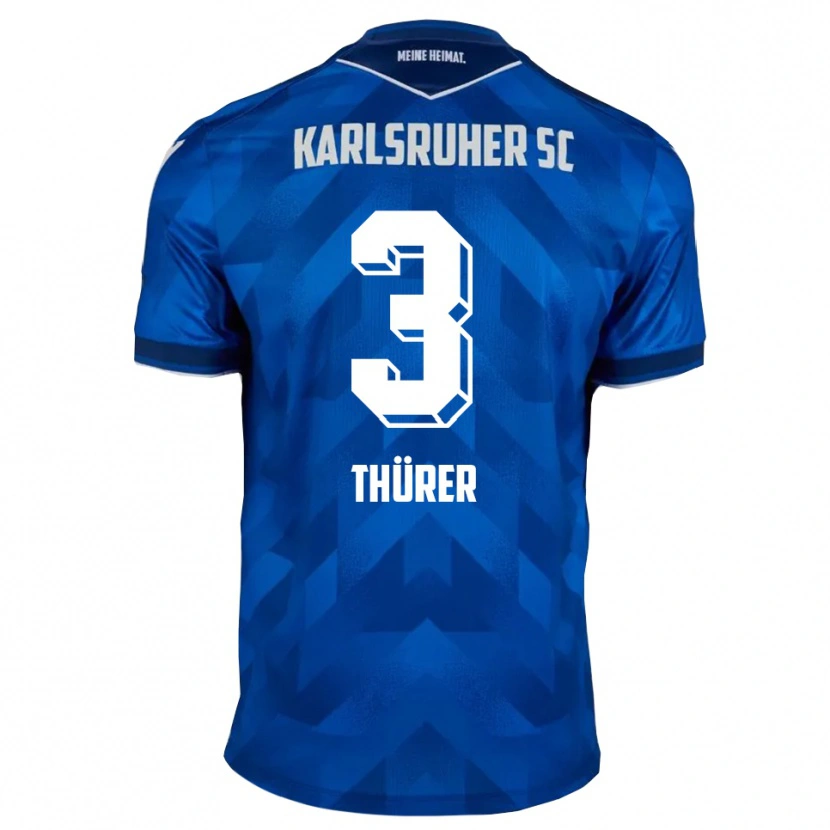 Danxen Barn Marlo Thürer #3 Blå Vit Hemmatröja Matchtröjor 2025/26 Tröjor T-Tröja