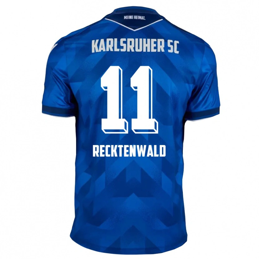 Danxen Barn Frederik Recktenwald #11 Blå Vit Hemmatröja Matchtröjor 2025/26 Tröjor T-Tröja
