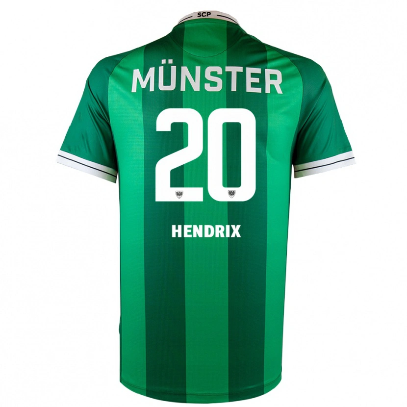Danxen Barn Jorrit Hendrix #20 Grön Vit Hemmatröja Matchtröjor 2025/26 Tröjor T-Tröja