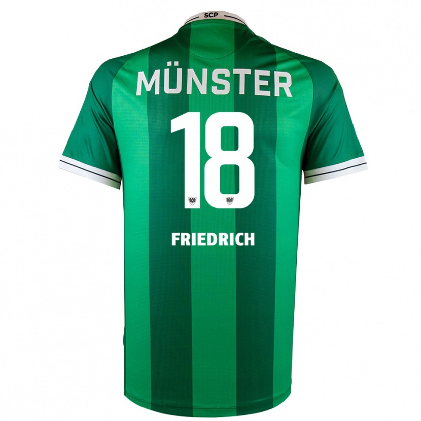 Danxen Barn Alexander Friedrich #18 Grön Vit Hemmatröja Matchtröjor 2025/26 Tröjor T-Tröja