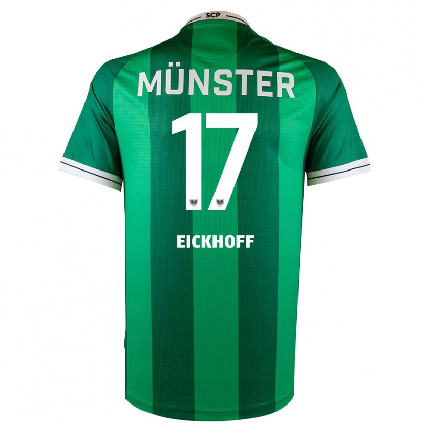 Danxen Barn Bennet Eickhoff #17 Grön Vit Hemmatröja Matchtröjor 2025/26 Tröjor T-Tröja