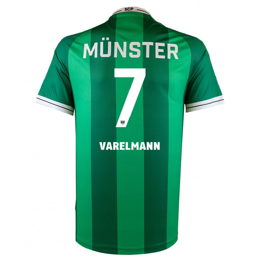 Danxen Barn Malte Varelmann #7 Grön Vit Hemmatröja Matchtröjor 2025/26 Tröjor T-Tröja