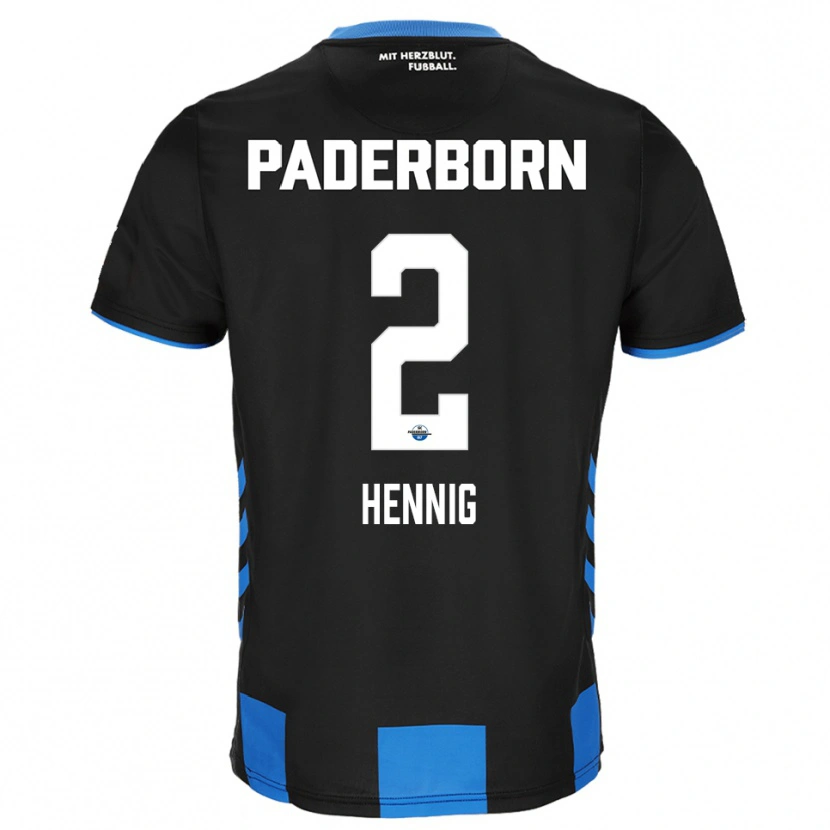 Danxen Barn Lenny Hennig #2 Svart Blå Hemmatröja Matchtröjor 2025/26 Tröjor T-Tröja