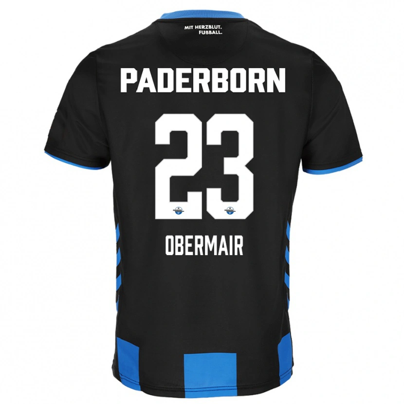 Danxen Barn Raphael Obermair #23 Svart Blå Hemmatröja Matchtröjor 2025/26 Tröjor T-Tröja
