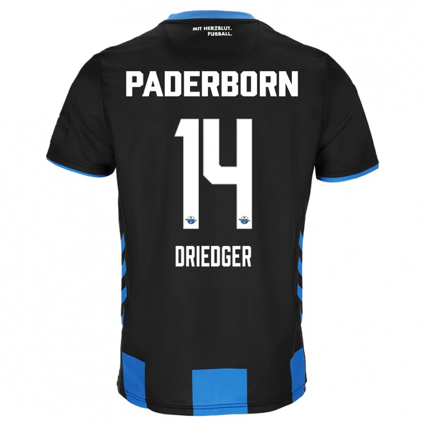 Danxen Barn Julian Driedger #14 Svart Blå Hemmatröja Matchtröjor 2025/26 Tröjor T-Tröja