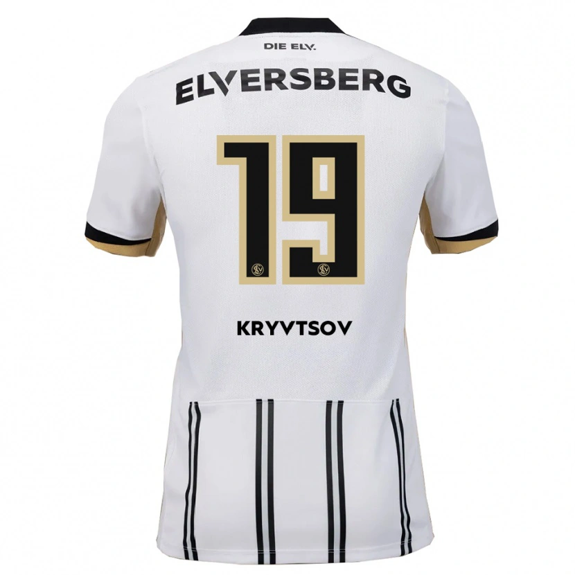 Danxen Barn Nikita Kryvtsov #19 Vit Svart Hemmatröja Matchtröjor 2025/26 Tröjor T-Tröja