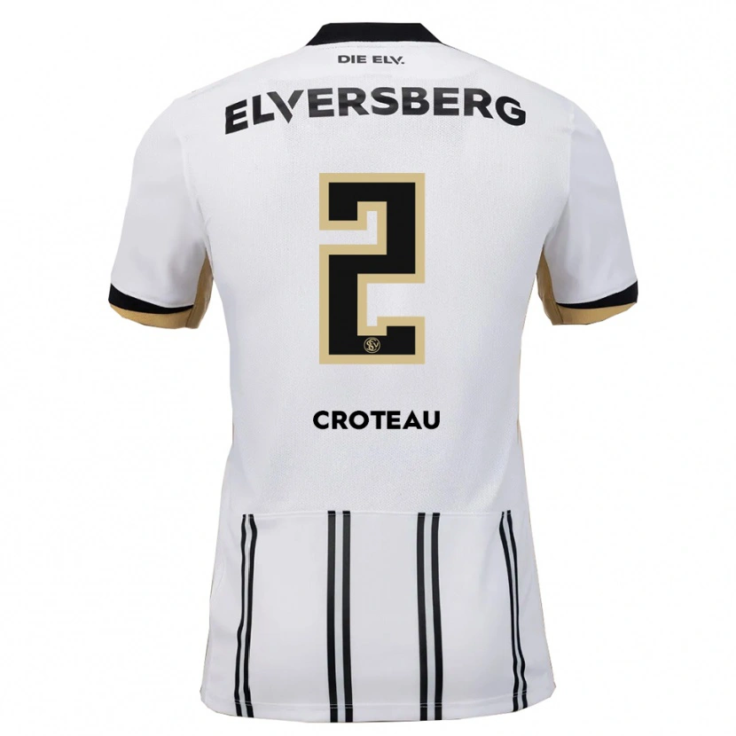 Danxen Barn Jenna Croteau #2 Vit Svart Hemmatröja Matchtröjor 2025/26 Tröjor T-Tröja