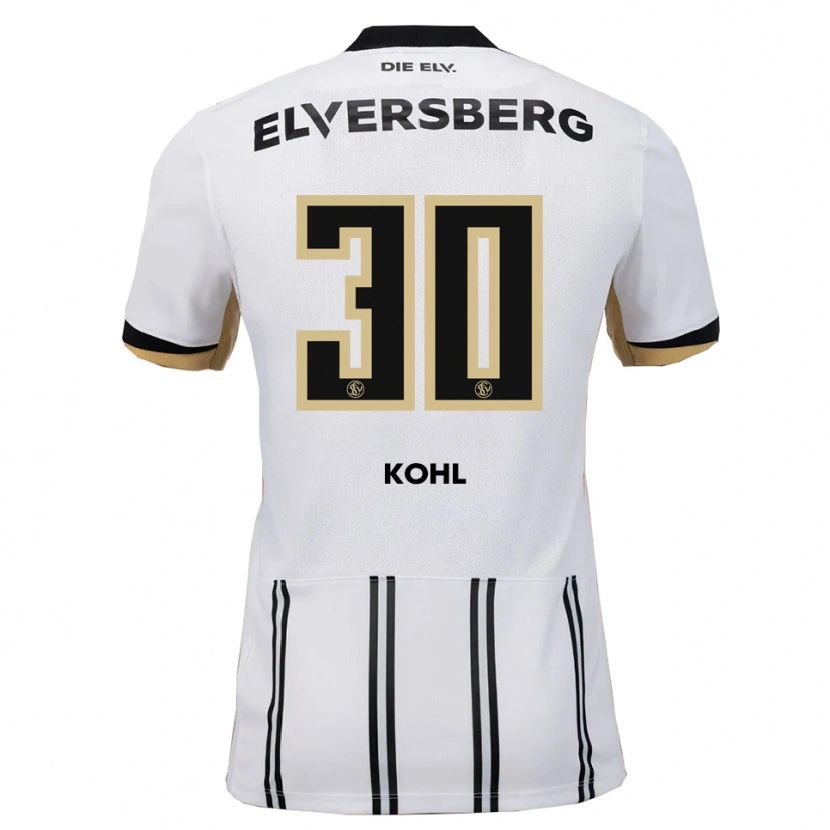 Danxen Barn Florian Kohl #30 Vit Svart Hemmatröja Matchtröjor 2025/26 Tröjor T-Tröja
