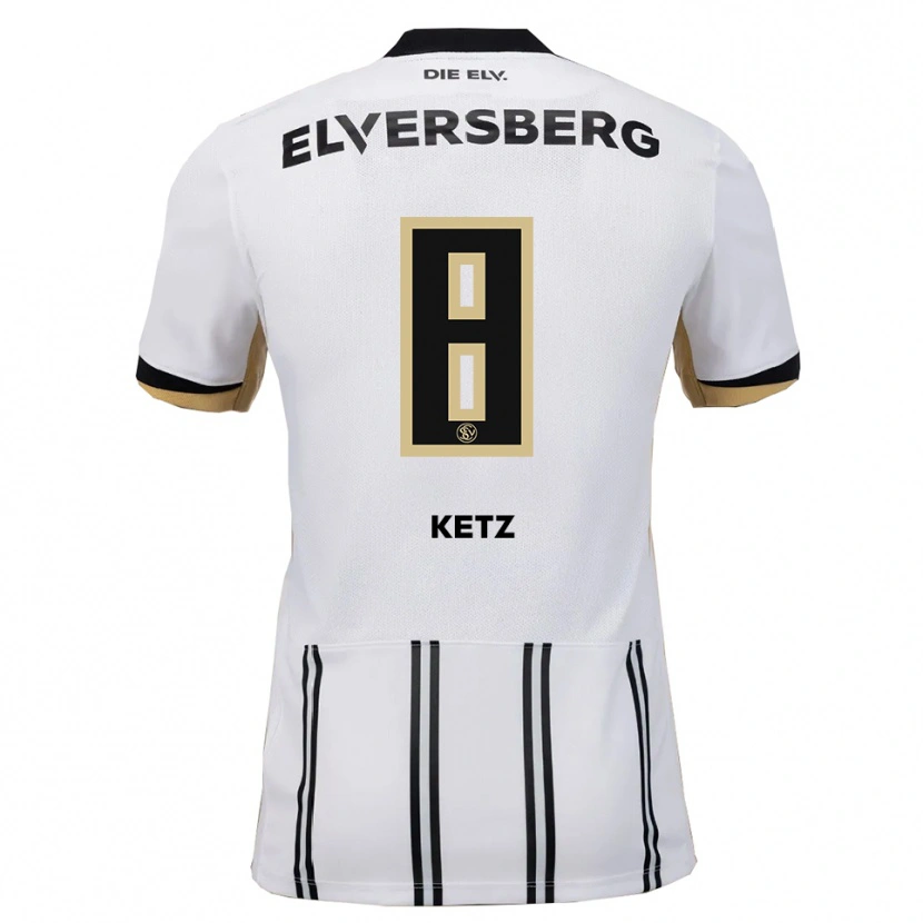 Danxen Barn Maas Ketz #8 Vit Svart Hemmatröja Matchtröjor 2025/26 Tröjor T-Tröja