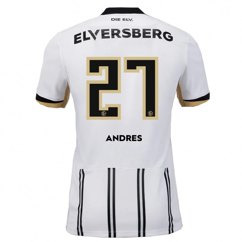 Danxen Barn Alissa Andres #27 Vit Svart Hemmatröja Matchtröjor 2025/26 Tröjor T-Tröja