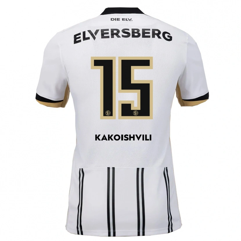 Danxen Barn Dimitri Kakoishvili #15 Vit Svart Hemmatröja Matchtröjor 2025/26 Tröjor T-Tröja