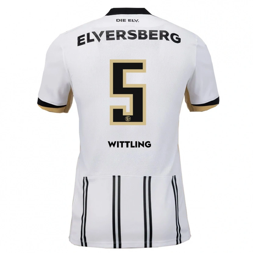 Danxen Barn Emilia Wittling #5 Vit Svart Hemmatröja Matchtröjor 2025/26 Tröjor T-Tröja