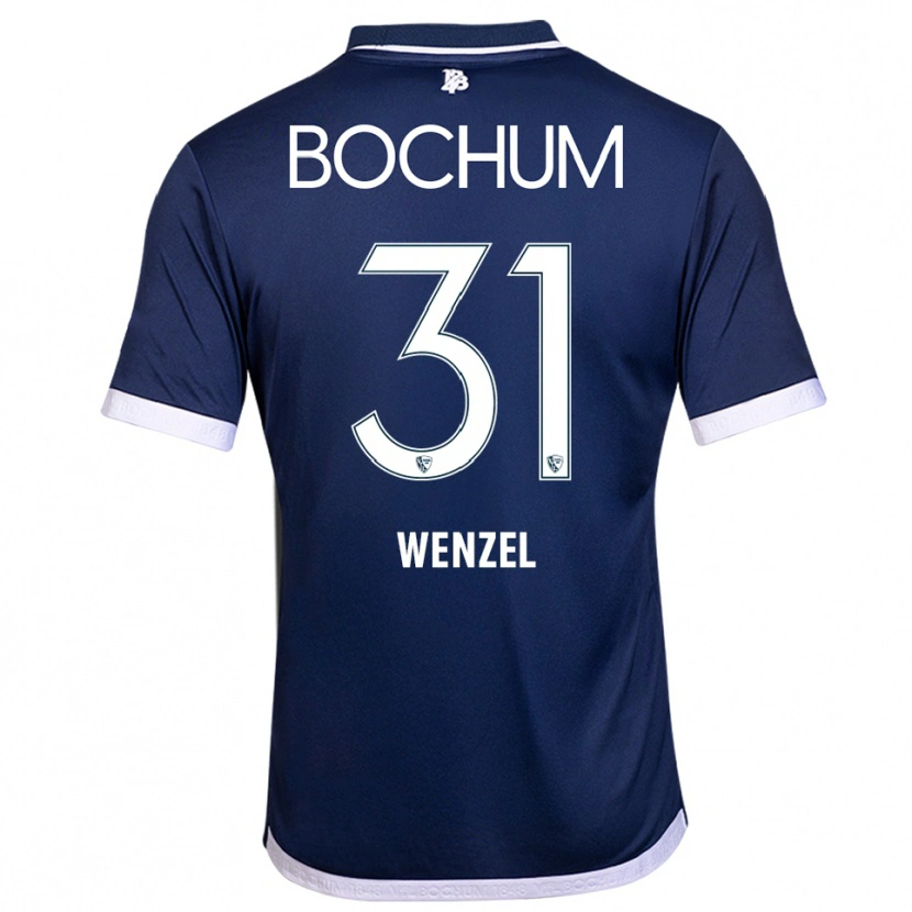 Danxen Barn Franziska Wenzel #31 Marinblå Vit Hemmatröja Matchtröjor 2025/26 Tröjor T-Tröja