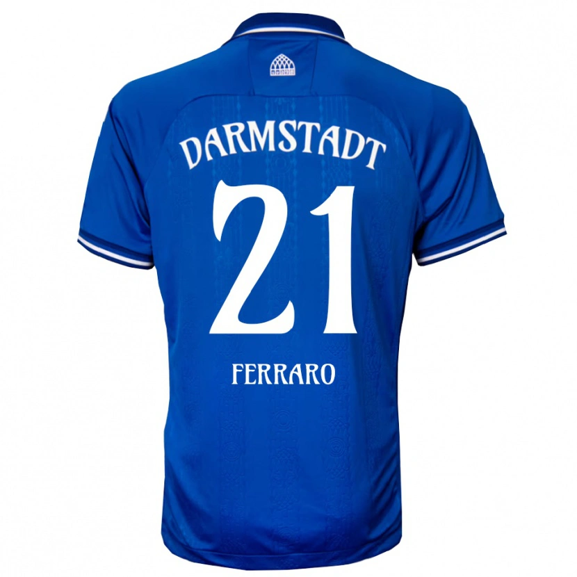 Danxen Barn Enzo Ferraro #21 Blå Vit Hemmatröja Matchtröjor 2025/26 Tröjor T-Tröja