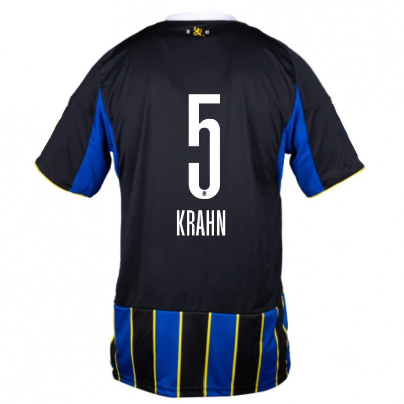 Danxen Barn Elijah Krahn #5 Blå Svart Gul Hemmatröja Matchtröjor 2025/26 Tröjor T-Tröja