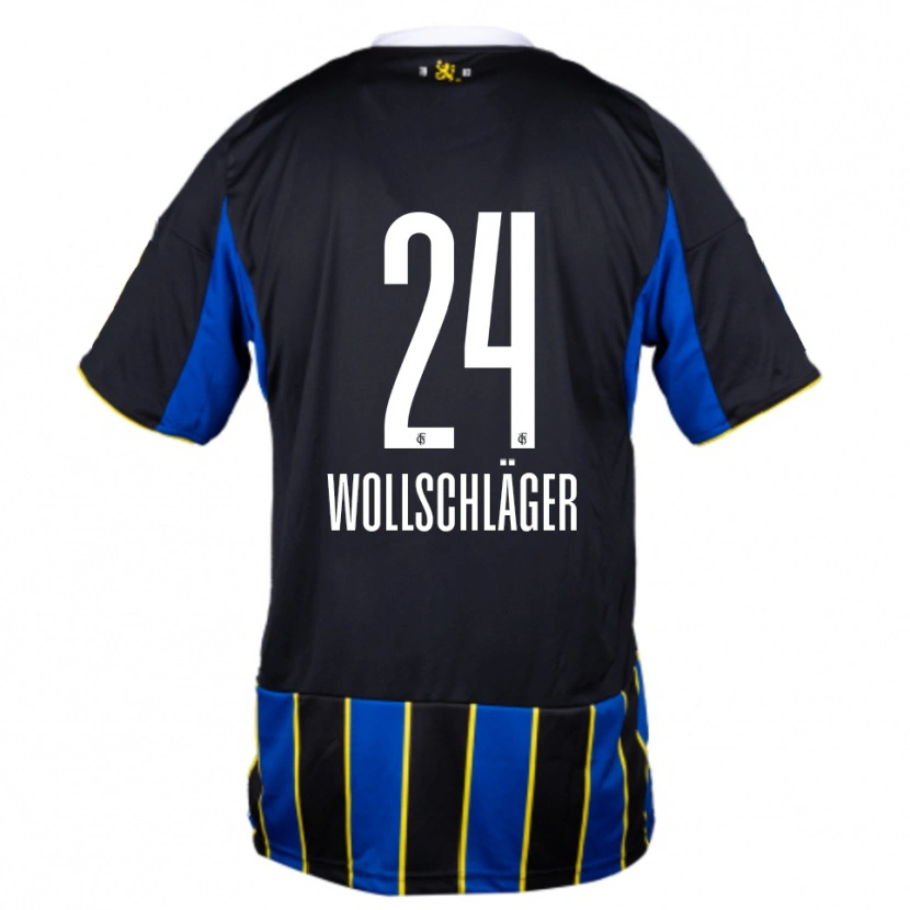 Danxen Barn Luca Wollschläger #24 Blå Svart Gul Hemmatröja Matchtröjor 2025/26 Tröjor T-Tröja