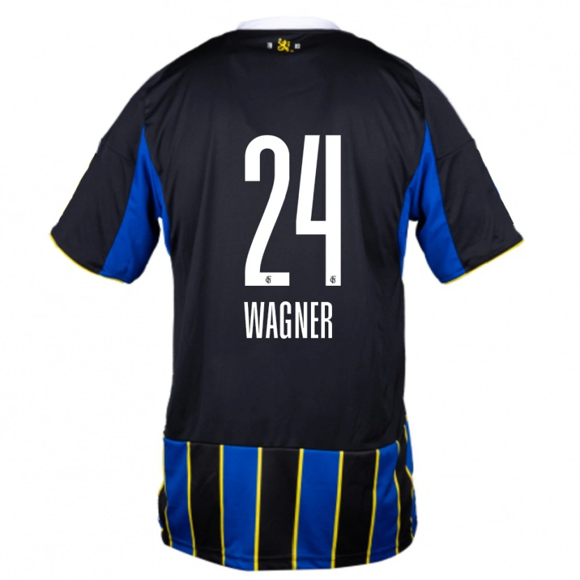 Danxen Barn Emma Wagner #24 Blå Svart Gul Hemmatröja Matchtröjor 2025/26 Tröjor T-Tröja