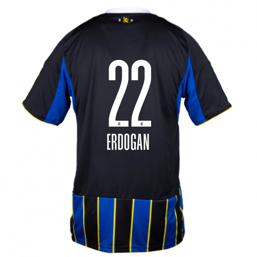 Danxen Barn Batuhan Erdogan #22 Blå Svart Gul Hemmatröja Matchtröjor 2025/26 Tröjor T-Tröja