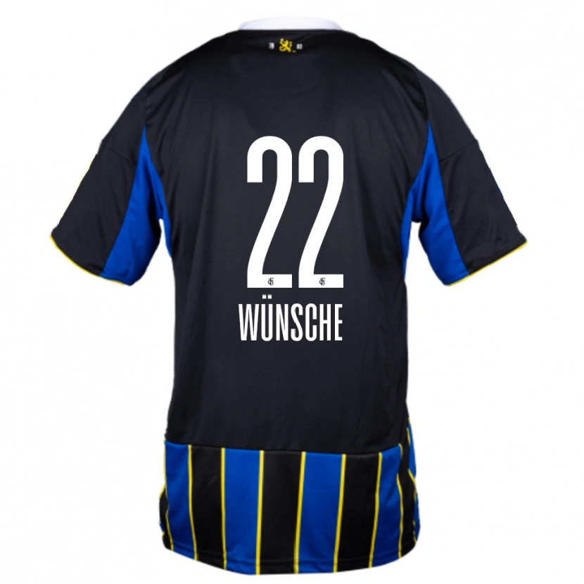 Danxen Barn Hannah Wünsche #22 Blå Svart Gul Hemmatröja Matchtröjor 2025/26 Tröjor T-Tröja