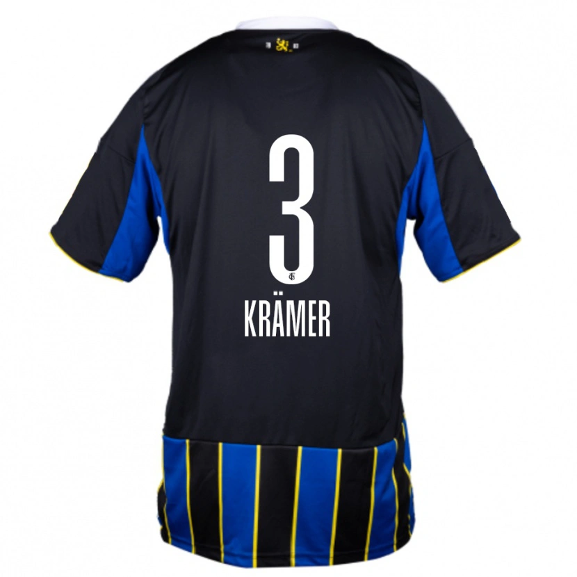 Danxen Barn Nils Krämer #3 Blå Svart Gul Hemmatröja Matchtröjor 2025/26 Tröjor T-Tröja