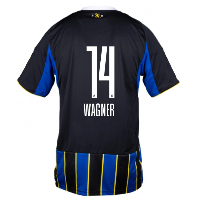 Danxen Barn Celine Wagner #14 Blå Svart Gul Hemmatröja Matchtröjor 2025/26 Tröjor T-Tröja