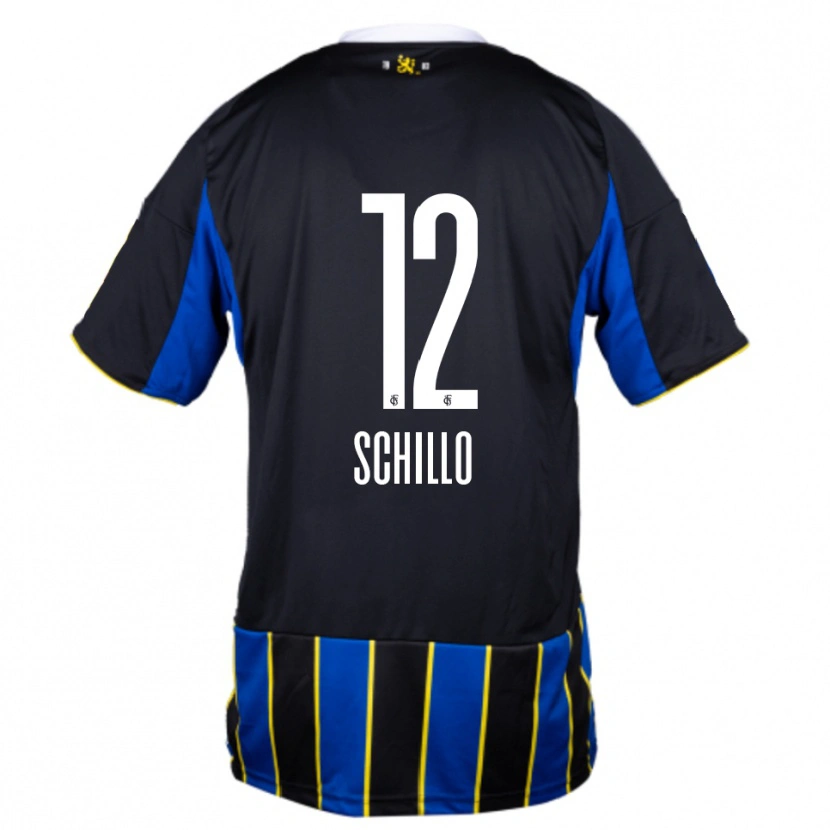 Danxen Barn Jule Schillo #12 Blå Svart Gul Hemmatröja Matchtröjor 2025/26 Tröjor T-Tröja