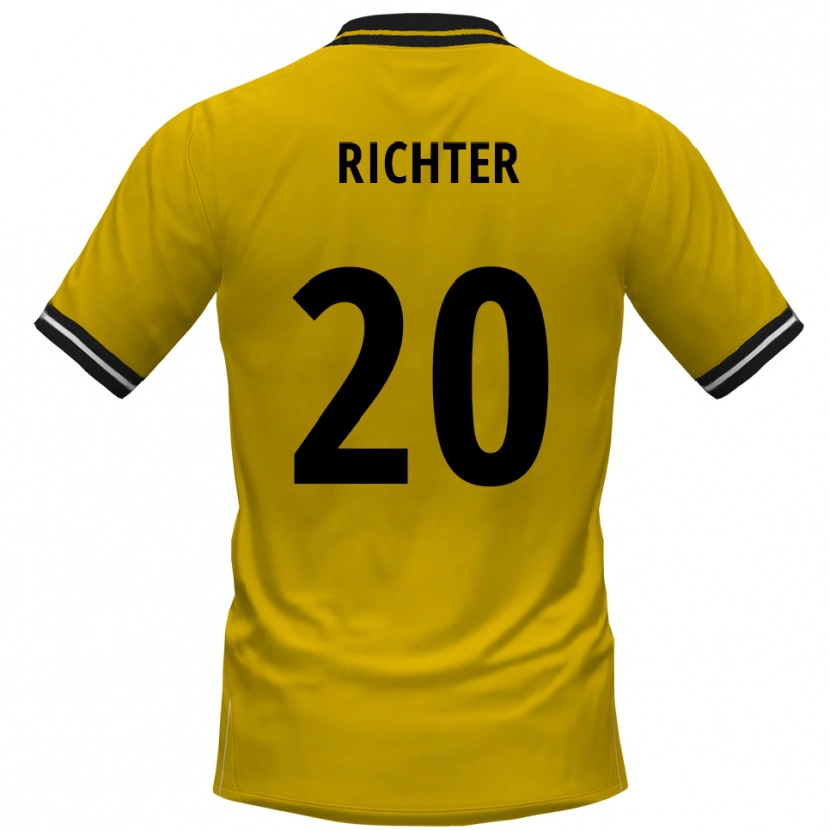 Danxen Barn Marc Richter #20 Gul Svart Hemmatröja Matchtröjor 2025/26 Tröjor T-Tröja