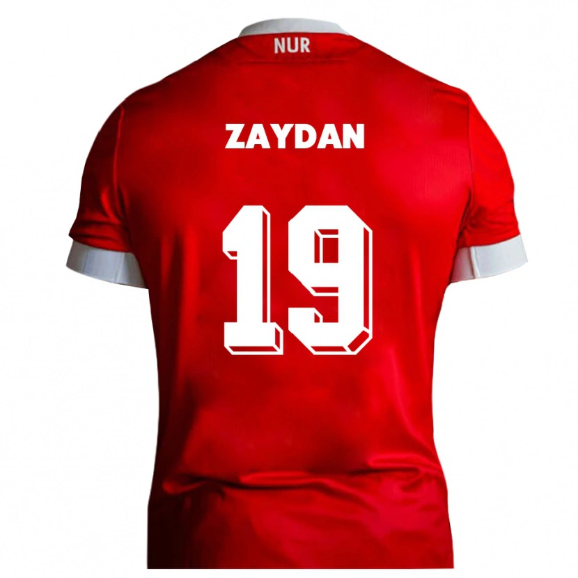 Danxen Barn Jannis Zaydan #19 Röd Vit Hemmatröja Matchtröjor 2025/26 Tröjor T-Tröja