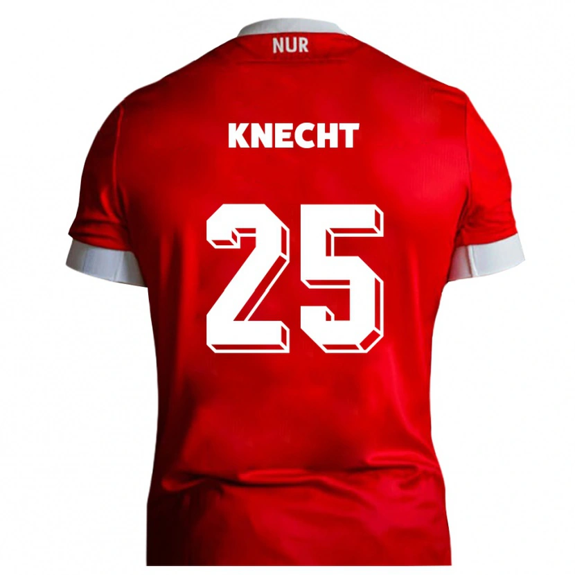 Danxen Barn Silas Knecht #25 Röd Vit Hemmatröja Matchtröjor 2025/26 Tröjor T-Tröja