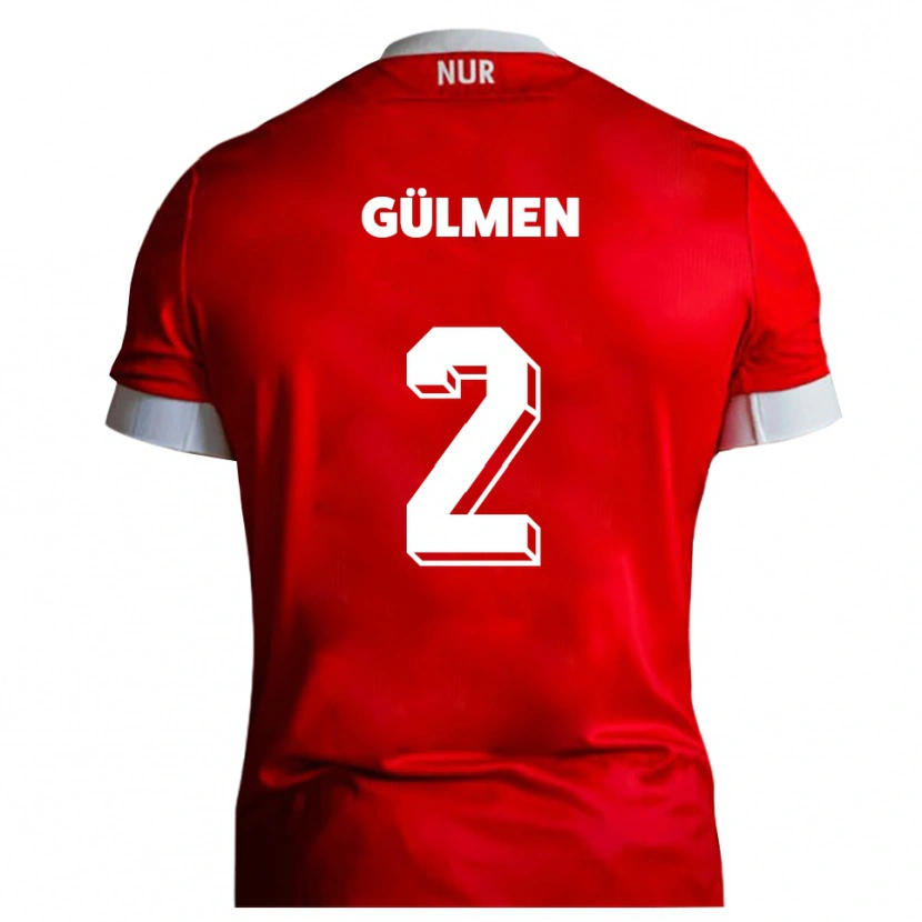 Danxen Barn Kubilay Gülmen #2 Röd Vit Hemmatröja Matchtröjor 2025/26 Tröjor T-Tröja