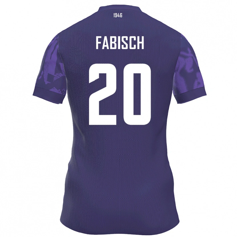 Danxen Barn Jonah Fabisch #20 Lila Vit Hemmatröja Matchtröjor 2025/26 Tröjor T-Tröja