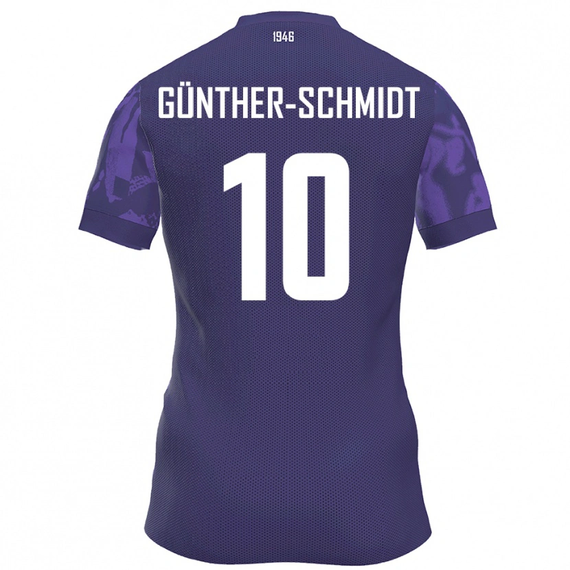 Danxen Barn Julian Günther-Schmidt #10 Lila Vit Hemmatröja Matchtröjor 2025/26 Tröjor T-Tröja