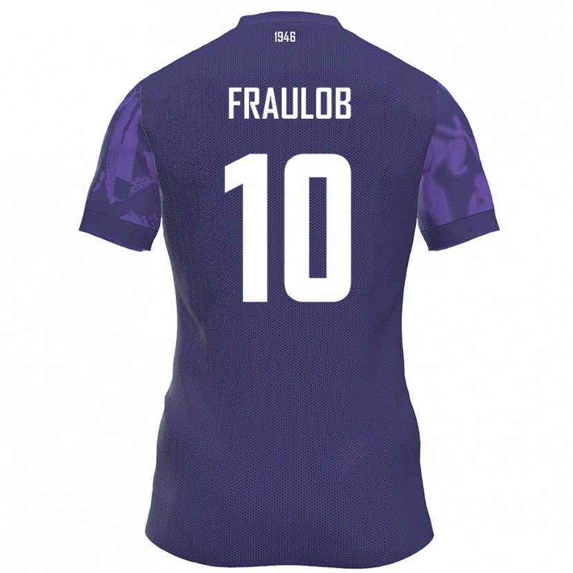 Danxen Barn Quentin Fraulob #10 Lila Vit Hemmatröja Matchtröjor 2025/26 Tröjor T-Tröja