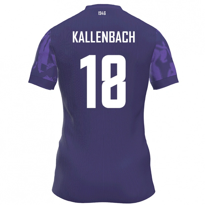 Danxen Barn William Kallenbach #18 Lila Vit Hemmatröja Matchtröjor 2025/26 Tröjor T-Tröja