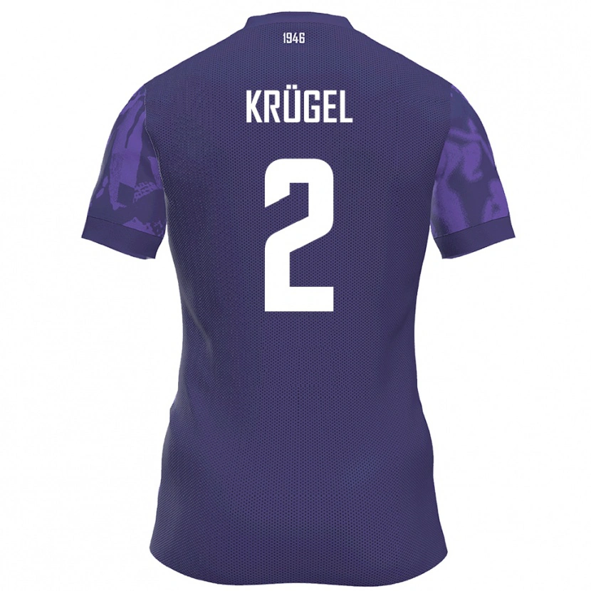 Danxen Barn Theo Krügel #2 Lila Vit Hemmatröja Matchtröjor 2025/26 Tröjor T-Tröja